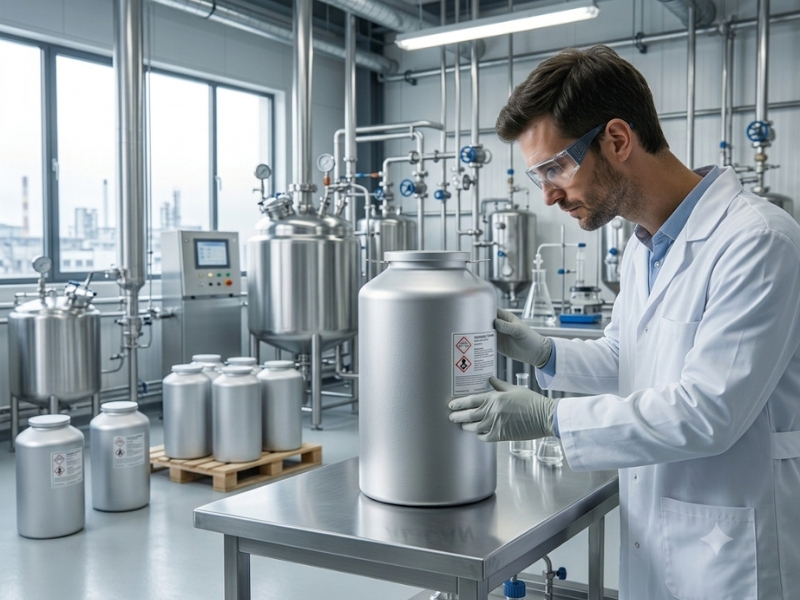 Aluminium containers for chemicals