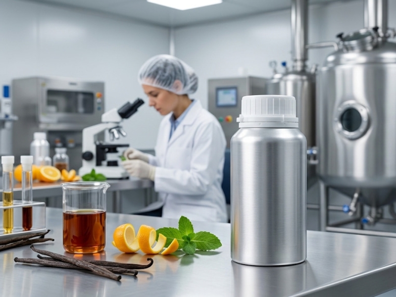 Aluminium containers for flavours food ingredients